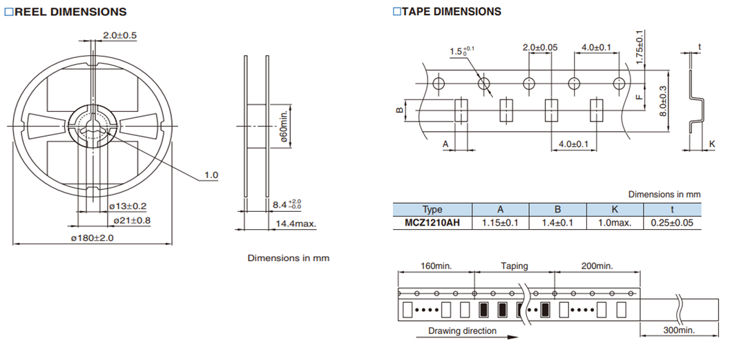 机械图纸 - TDK MCZ1210AH共模滤波器